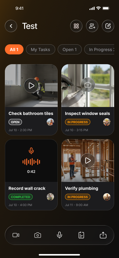 AI-generated task list from your clips